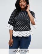 Asos Curve T-shirt In Mix And Match Mono Spot - Multi