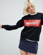 Adolescent Clothing Merde Sweatshirt - Black