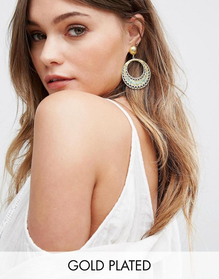 Ottoman Hands Exclusive Statement Beaded Hoops - Gold