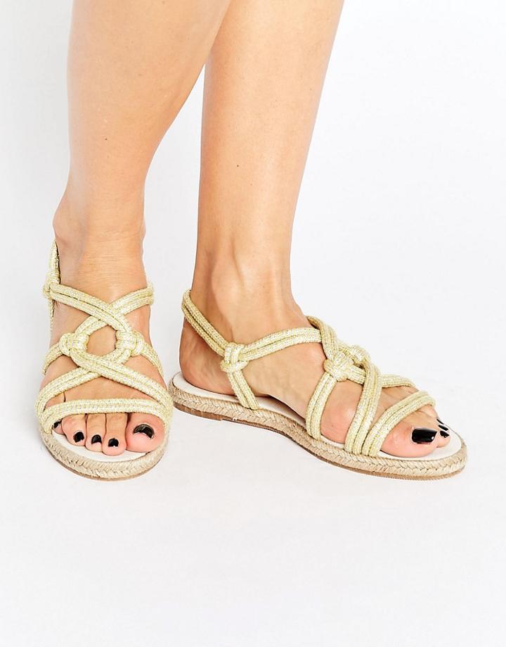 Asos Jayconi Knot Espadrille Sandals - Beige