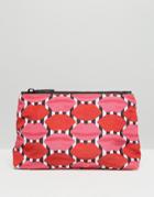 Lulu Guinness Stripe Lip Make-up Bag - Multi