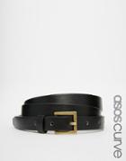 Asos Curve Vintage Look Waist And Hip Belt - Black