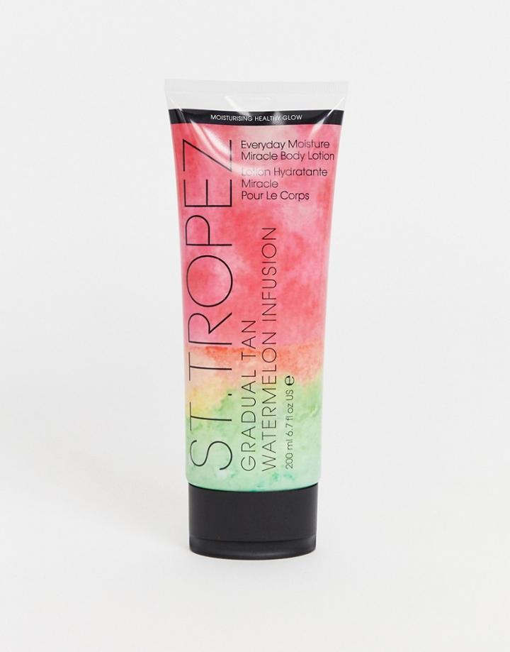St Tropez Gradual Tan Watermelon Infused Moisture Miracle Lotion 200ml-clear