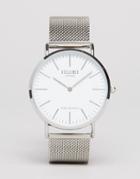 Reclaimed Vintage Classic Mesh Watch In Silver - Silver