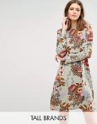 Y.a.s Tall Ilvaley Long Sleeve Printed Dress - Multi