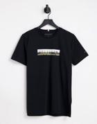Tommy Hilfiger Camo Box Logo T-shirt In Black