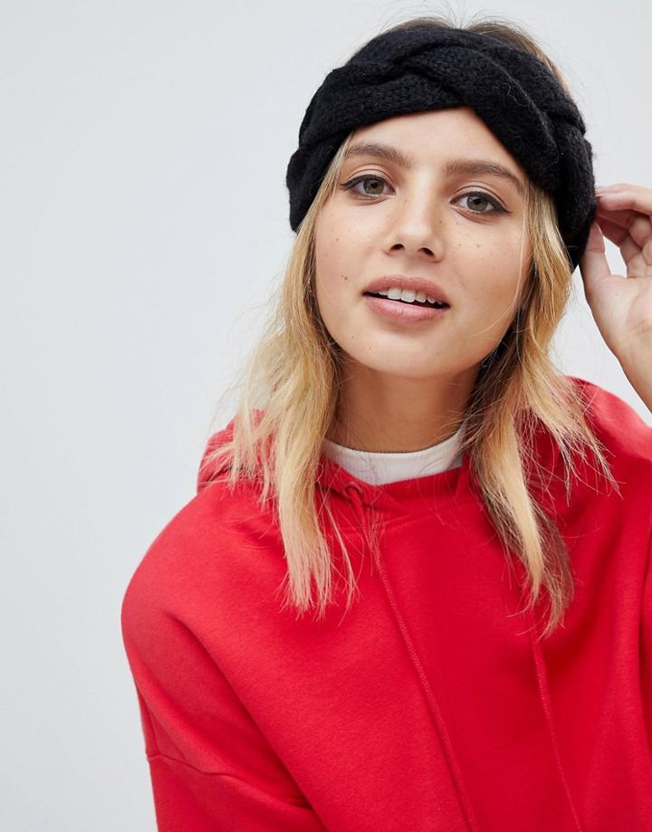 Monki Knitted Headband - Black