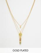Rock N Rose Elissa Layered Crystal Necklace - Gold