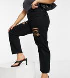 Saint Genies Plus Ripped Jeans In Black