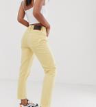 Reclaimed Vintage The '89 Slim Tapered Leg Jean In Antique Yellow Wash - Yellow