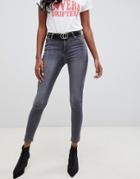 Miss Selfridge Skinny Jeans In Grey - Gray