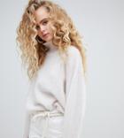 Weekday Soft Touch High Neck Oversized Sweater In Off White
