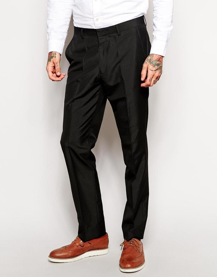 Asos Slim Suit Pants - Black