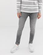 Bershka Join Life Super Skinny Jeans In Gray - Gray