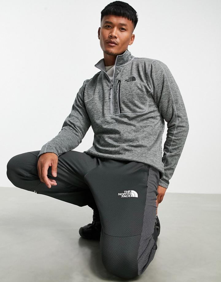 The North Face Canyonlands Quarter Zip Fleece In Gray-grey