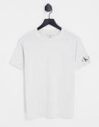 Calvin Klein Jeans Minimal Logo T-shirt In Gray