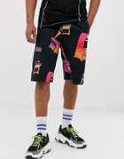 Crooked Tongues Short In Games Print-black