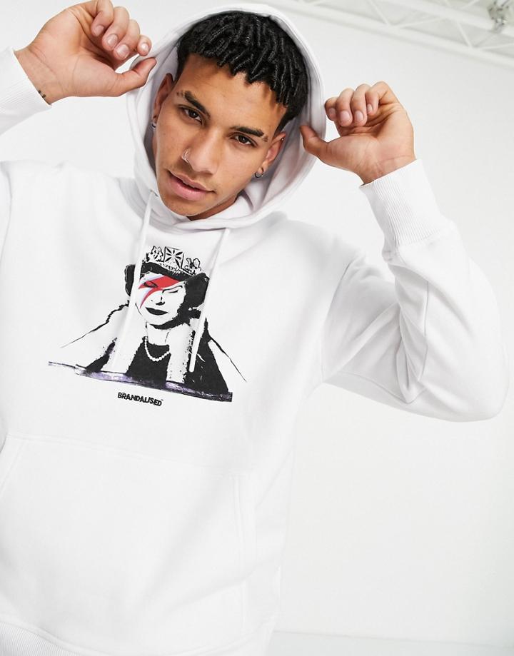 Topman Banksy Print Hoodie In White