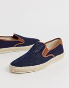 Office Honolulu Woven Espadrilles In Navy - Navy