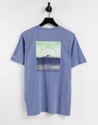 Columbia High Dune Back Print T-shirt In Blue-blues