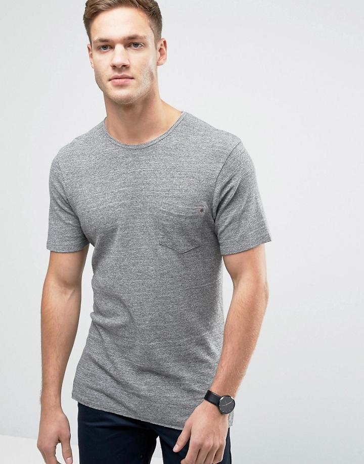 Jack & Jones Vintage T-shirt With Rivet Pocket - Gray