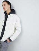 Mennace Denim Jacket In White - White
