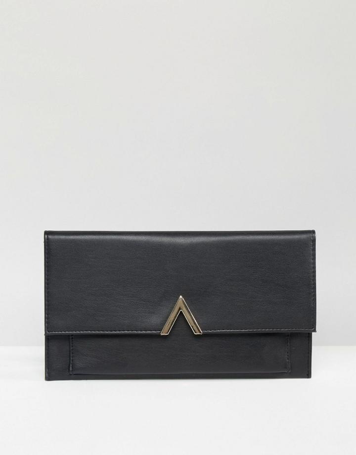 Asos Slim Metal Bar Clutch Bag - Black
