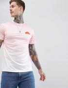 Ellesse Eularia Dip Fade T-shirt In Pink - Yellow