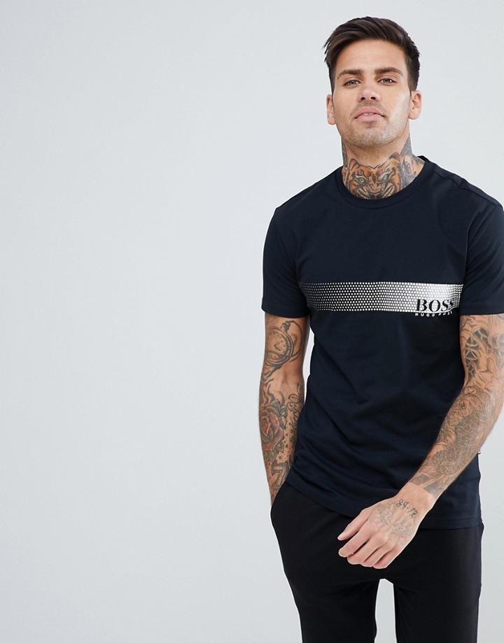 Boss Logo T-shirt In Slim Fit - Black