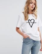 Cheap Monday Spray Heart Logo T-shirt - White
