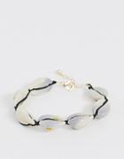 Asos Design Bracelet With Faux Shell - Multi