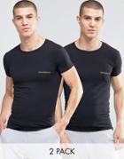 Emporio Armani T-shirt In Extreme Muscle Fit 2 Pack - Black