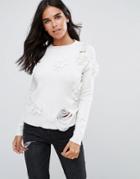Amy Lynn Sweater With Tassel Detail - White
