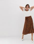 Vero Moda Abstract Animal Midi Skirt - Multi