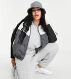 Threadbare Curve Nate Puffer Jacket With Contrast Panels In Gray-multi