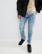 Only & Sons Distressed Tapered Fit Jeans - Blue