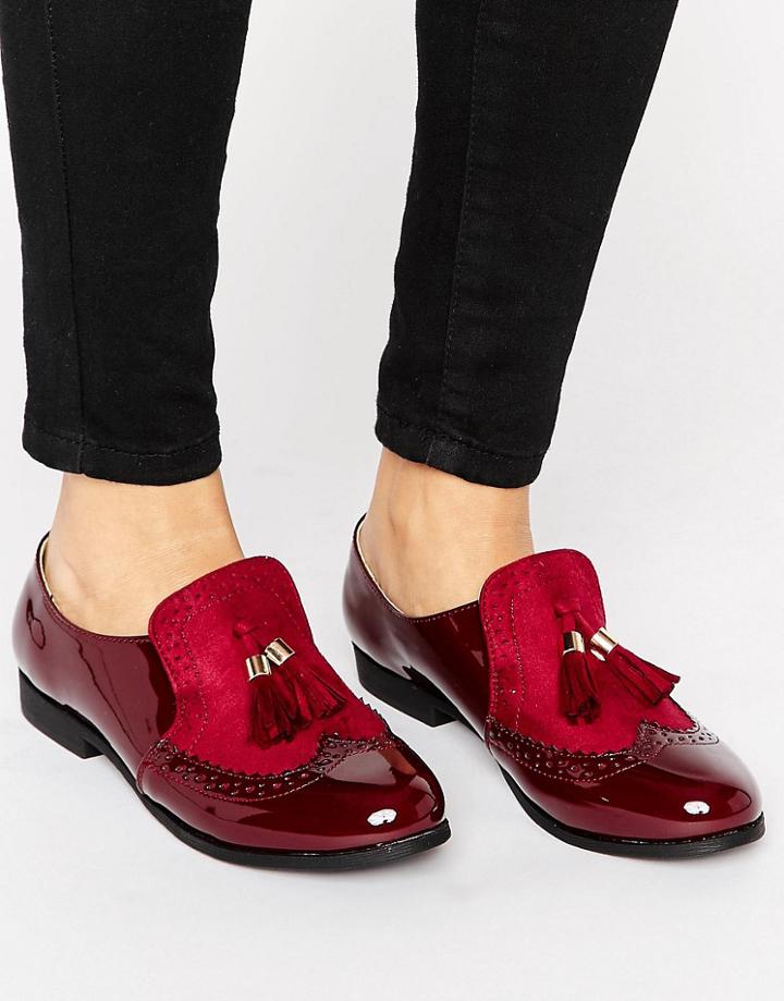 Truffle Collection High Cut Loafer - Red