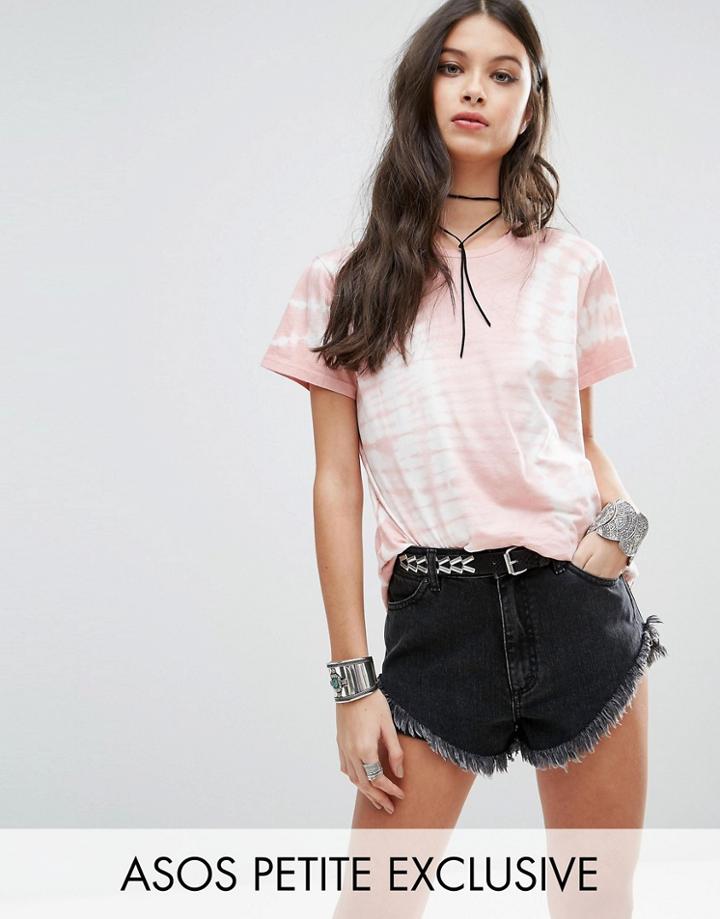 Asos Petite Tie Dye T-shirt - Pink