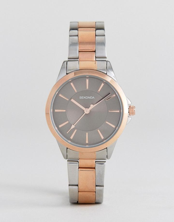 Sekonda 2456 Bracelet Watch In Mixed Metal - Silver