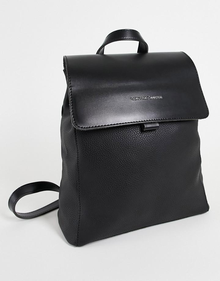 Claudia Canova Flap-over Backpack In Black
