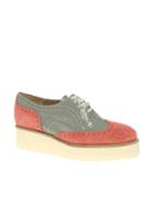 Asos Mackie Platform Lace Up Brogue - Pink