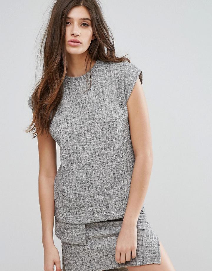 Nicce London Rib Tank Top - Gray