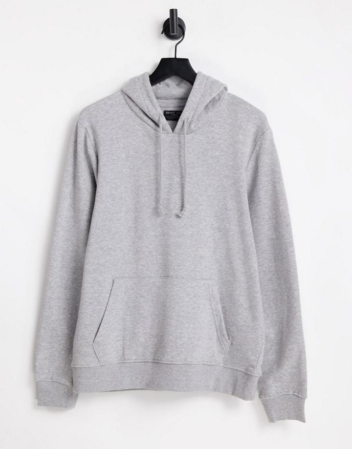 Brave Soul Overhead Hoodie In Light Gray Heather
