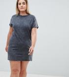 Missguided Plus T-shirt Dress - Gray