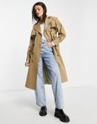 Y.a.s Trench Coat In Camel-brown