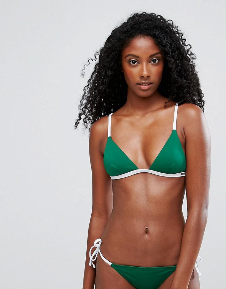 Free Society Triangle Bikini Top - Green