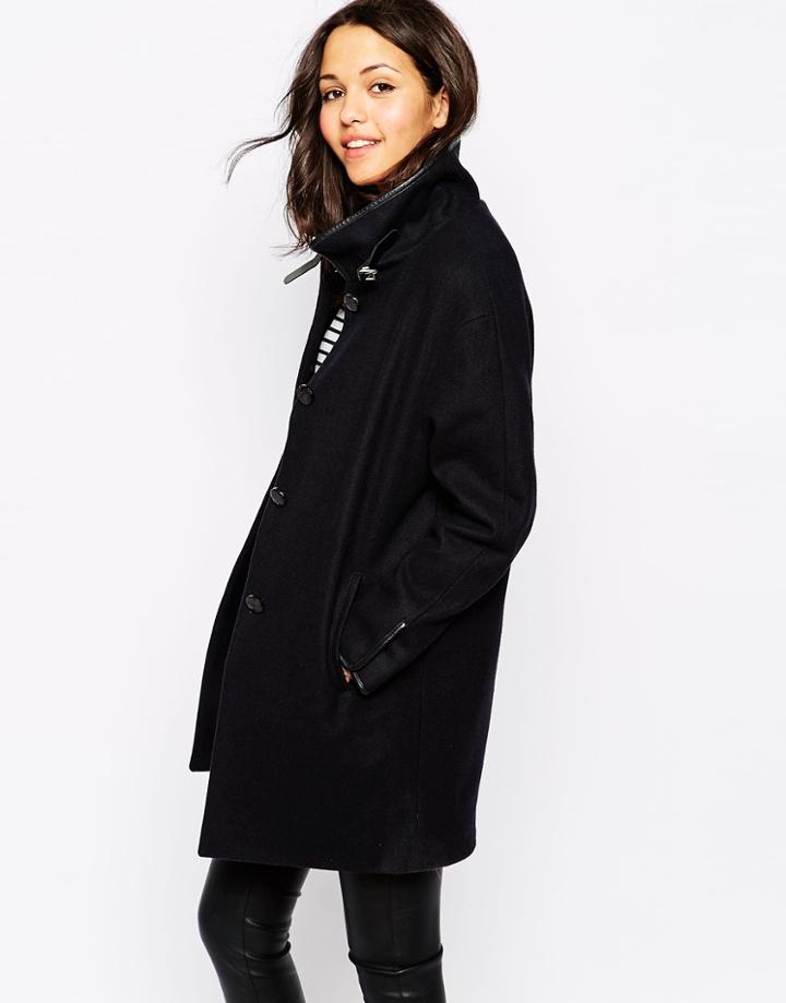 Sessun Nini Coat In Navy - Navy