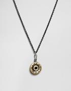 Icon Brand Bullet Pendant Necklace In Matte Black - Black