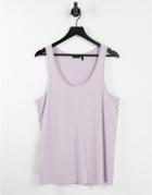 Asos Design Organic Tank In Lilac-purple