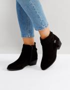 Head Over Heels By Dune Tassel Petraa Ankle Boots - Black